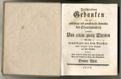 Anton Sebastian Ruef : Zerschiedene Gedanken ... 1770-1771